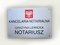 Szyld informacyjny dla notariusza