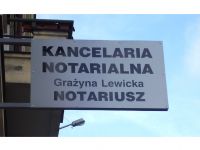 Dwustronna tablica dla kancelarii notarialnej