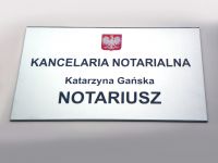 Tablica  kancelarii notarialnej